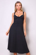 Load image into Gallery viewer, Sleeveless Twist Front A Line Midi Dress
