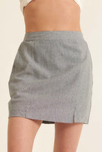 Load image into Gallery viewer, Banded Front Waist Pinstripe Mini Skirt
