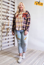 Load image into Gallery viewer, Plaid Mix Button Down Shirt
