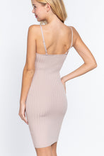 Load image into Gallery viewer, Round Neck Cami Rib Sweater Dress
