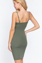 Load image into Gallery viewer, Round Neck Cami Rib Sweater Dress
