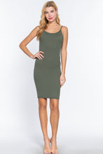 Load image into Gallery viewer, Round Neck Cami Rib Sweater Dress
