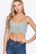 Load image into Gallery viewer, Front Ruched Detail Sweater Knit Crop Cami Top
