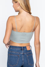 Load image into Gallery viewer, Front Ruched Detail Sweater Knit Crop Cami Top
