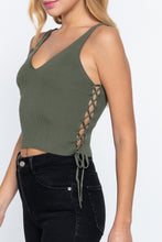 Load image into Gallery viewer, V-neck Side Ruched Sweater Top
