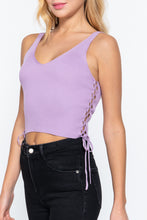 Load image into Gallery viewer, V-neck Side Ruched Sweater Top
