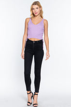 Load image into Gallery viewer, V-neck Side Ruched Sweater Top
