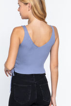 Load image into Gallery viewer, V-neck Side Ruched Sweater Top
