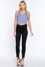 Load image into Gallery viewer, V-neck Side Ruched Sweater Top
