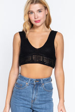 Load image into Gallery viewer, Textured Crop Sweater Tank Top
