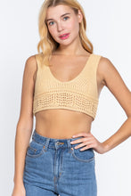Load image into Gallery viewer, Textured Crop Sweater Tank Top

