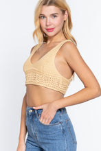 Load image into Gallery viewer, Textured Crop Sweater Tank Top
