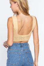 Load image into Gallery viewer, Textured Crop Sweater Tank Top
