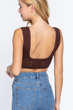 Load image into Gallery viewer, Textured Crop Sweater Tank Top
