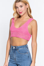 Load image into Gallery viewer, Textured Crop Sweater Tank Top

