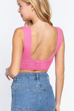 Load image into Gallery viewer, Textured Crop Sweater Tank Top
