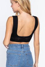 Load image into Gallery viewer, Textured Crop Sweater Tank Top
