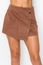 Load image into Gallery viewer, Button-accented Asymmetrical Mini Skort
