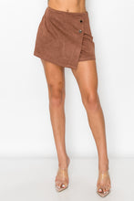 Load image into Gallery viewer, Button-accented Asymmetrical Mini Skort
