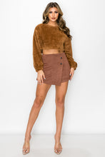 Load image into Gallery viewer, Button-accented Asymmetrical Mini Skort

