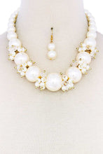 Load image into Gallery viewer, Multi Bead And Pearl Necklace Chocker And Earring Set
