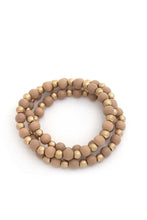 Load image into Gallery viewer, Wood Metal Brad Bracelet Set
