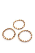 Load image into Gallery viewer, Wood Metal Brad Bracelet Set
