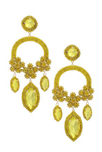 Load image into Gallery viewer, Marquise Flower Rhinestone Dangle Earring
