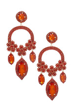 Load image into Gallery viewer, Marquise Flower Rhinestone Dangle Earring
