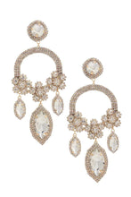 Load image into Gallery viewer, Marquise Flower Rhinestone Dangle Earring
