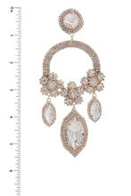 Load image into Gallery viewer, Marquise Flower Rhinestone Dangle Earring
