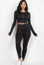 Load image into Gallery viewer, Lettuce Edge Crop Top &amp; Leggings Set
