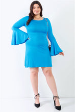 Load image into Gallery viewer, Plus Bell Long Sleeve Mini Dress
