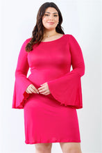 Load image into Gallery viewer, Plus Bell Long Sleeve Mini Dress
