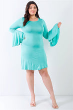 Load image into Gallery viewer, Plus Bell Long Sleeve Mini Dress
