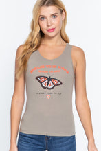 Load image into Gallery viewer, Sleeveless Scoop Neck Screen Print Knit Top
