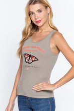 Load image into Gallery viewer, Sleeveless Scoop Neck Screen Print Knit Top
