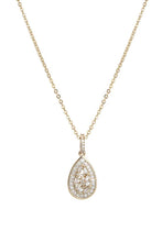 Load image into Gallery viewer, Cubic Zirconia Baguette Teardrop Necklace

