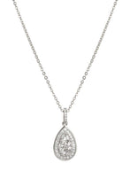 Load image into Gallery viewer, Cubic Zirconia Baguette Teardrop Necklace
