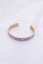 Load image into Gallery viewer, Flower Pattern Metal Cuff Bracelet
