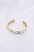 Load image into Gallery viewer, Flower Pattern Metal Cuff Bracelet
