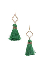 Load image into Gallery viewer, Moroccan Shape Tassel Dangle Earring
