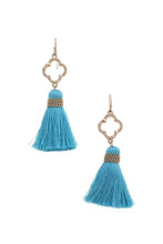 Load image into Gallery viewer, Moroccan Shape Tassel Dangle Earring
