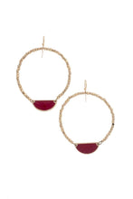 Load image into Gallery viewer, Half Circle Beaded Round Earring
