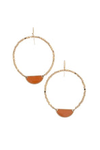 Load image into Gallery viewer, Half Circle Beaded Round Earring
