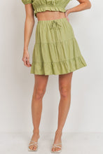 Load image into Gallery viewer, Three Layer Ruffle Drawstring Skirt
