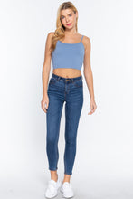 Load image into Gallery viewer, Round Neck W/removable Bra Cup Cotton Spandex Bra Top
