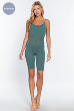 Load image into Gallery viewer, Round Neck Pointelle Detail Seamless Rib Romper
