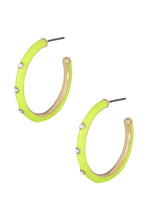 Load image into Gallery viewer, Color Metal Hoop Earring
