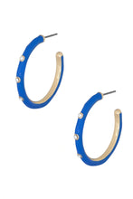 Load image into Gallery viewer, Color Metal Hoop Earring

